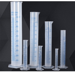 HB-MC 10ml/25ml/50ml/100ml/250ml/500ml/1000ml Transparent Measuring Plastic Graduated Cylinder