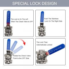 HB-WKP01 Fully Sanitary Welded Ball Valve Stainless Steel 304 1-2 BSP 1000 WOG,Kettle Ball Value Home Brew Accessories