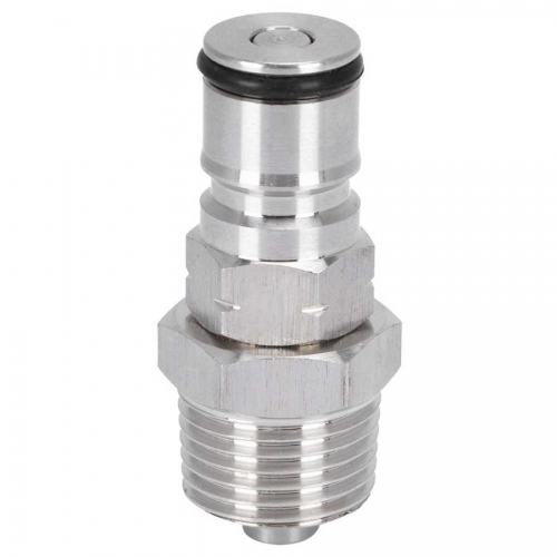 HB-BL23 19/32‑18 Ball Lock Post with 1/2in NPT Male Thread Gas Ball Lock Keg Post Adapter for Corny Keg