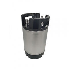 HB-BK95 2.5 Gal 9.5L Beer Keg Rubber Handle Barrel Stainless Steel Homebrew Growler Leak Proof Top Lid Beer Bucket Ball Lock Type