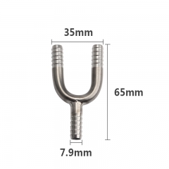 HB-HS100 Hose Splicer Type U Shaped Fitting ,Stainless steel U-Shaped Hose Barbed Fitting With 8mm Beer Hose Home Brewing