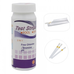 PP-2IN1 2-In-1 PH FREE Chlorine Bromine Test Strip 50strips/bottle