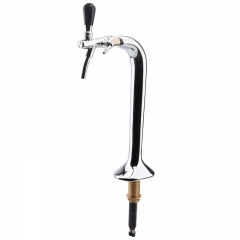 HB-BTT1G Chrome Plated Brass Single Faucet Snake beer tower with one brass beer tap, for European Flow Control Type Tap