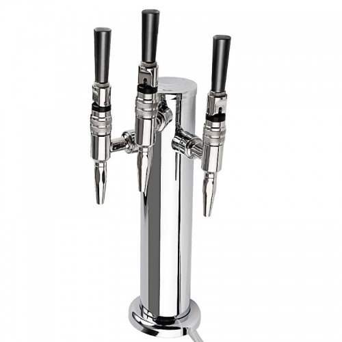 HB-BTT3D Draft Beer Towers, 3-way beer tower,Good Quality Mirror Polished Draft Beer Column Stainless Steel Bar Beer Accessories