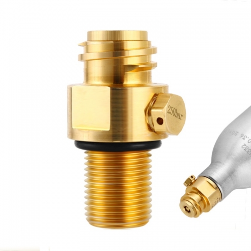 HB-CRP21 Soda Bottle Adapter,TR21-4 Brass Valve for Soda Cylinder M18*1.5 Thread Replacement Valve Co2 Cylinder Aerator Soda Water Making