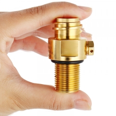 HB-CRP21 Soda Bottle Adapter,TR21-4 Brass Valve for Soda Cylinder M18*1.5 Thread Replacement Valve Co2 Cylinder Aerator Soda Water Making