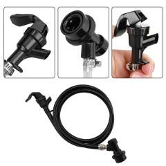 HB-BL70 Picnic Tap Ball Lock Keg Beer Line Assembly, Black Cool PVC Tube Handheld Picnic Faucet with 2m Beer Line Quick Disconnect