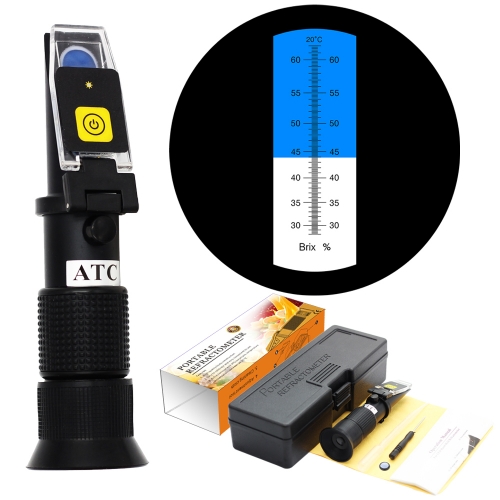 LED-RHB-62 ATC Brix 28-62% Refractometer With LED Light