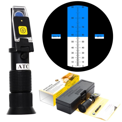 LED-RHB0-90 Brix 0-90% Refractometer With LED Light