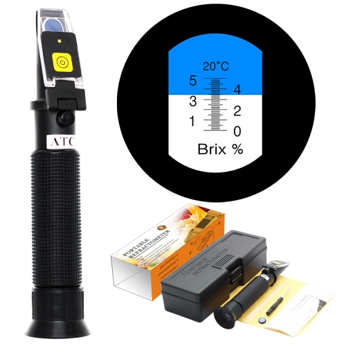 LED-RHB-05 ATC Brix 0-5% Refractometer With LED Light