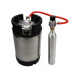 HB-CRP91 Carbonation Beer Gas Line Assembly,Soda Water 0-90 PSI Gauge CO2 Regulator & PVC Tube & Ball Lock Type Homebrew Beer Wine Making
