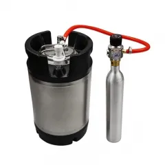 HB-CRP91 Carbonation Beer Gas Line Assembly,Soda Water 0-90 PSI Gauge CO2 Regulator & PVC Tube & Ball Lock Type Homebrew Beer Wine Making