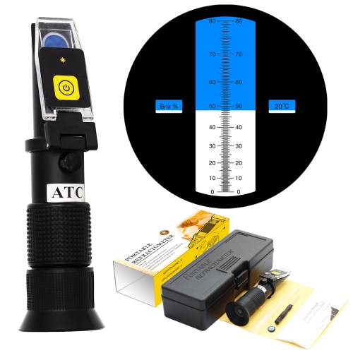 LED-RHB0-80 Brix 0-80% Refractometer With LED Light