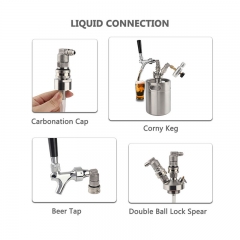 HB-BLT Stainless Steel Ball Lock Disconnect Homebrew Beer Keg Quick Connector Corny Keg Dispenser Gas/Liquid 1/4