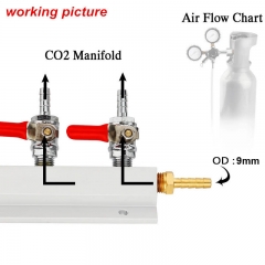 HB-CD06 Homebrew Six Way 6-way Beer Brewing Gas Manifold CO2 Distributor Manifold Splitter