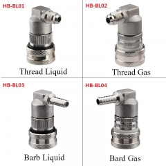 HB-BLT Stainless Steel Ball Lock Disconnect Homebrew Beer Keg Quick Connector Corny Keg Dispenser Gas/Liquid 1/4"Barb & 1/4"MFL