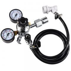 HB-BT219 Home Brew Beer Gas Line Assembly, 5/16" PVC Gas Carbonation Hose,W21.8 Co2 Regulator with Convert Adapter for Co2 Gas Bottle