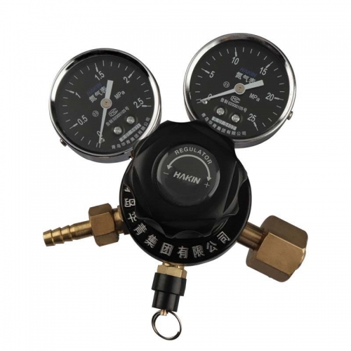 HB-BT25 Dual Gauge Nitrogen Regulator G5/8 Nitrogen Meter Pressure Reducing Valve Beer Pressure Regulator Low:0-2.5Mpa,High 0-25 Mpa