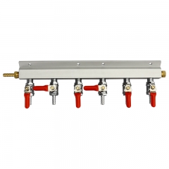 HB-CD06 Homebrew Six Way 6-way Beer Brewing Gas Manifold CO2 Distributor Manifold Splitter