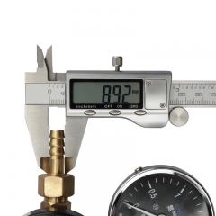 HB-BT25 Dual Gauge Nitrogen Regulator G5/8 Nitrogen Meter Pressure Reducing Valve Beer Pressure Regulator Low:0-2.5Mpa,High 0-25 Mpa