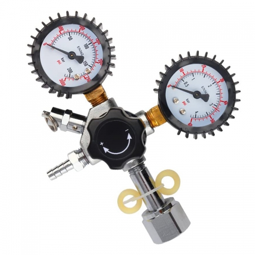 HB-BT220 Keg Regulator CO2, Kegerator Regulator CGA-320/W21.8, 0-60 PSI Working Pressure, 0-3000 PSI Tank Pressure Co2 Pressure Regulator