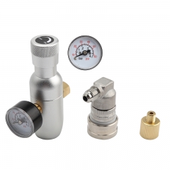 HB-CR36 Mini CO2 Charger Stainless Steel Gas ball lock fitting Portable Beer Keg CO2 Regulator,3/8