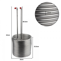 HB-IC02 Stainless Steel Coil Tube Immersion Wort Chiller Beer/Wine Cooler Home Beer Brew Heat Exchanger Food Grade 304 More Loop Chiller