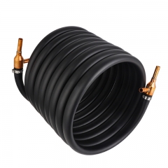 HB-CWC01 Counterflow Wort Chiller, High Efficient Copper Tube Cooler Countercurrent (3/8'' Barbs) Heat Exchanger Fastest Way to Cool Wort