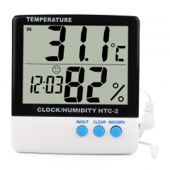 HTC-2N Household Super LCD Probe Max Min Indoor Outdoor Digital thermometer hygrometer