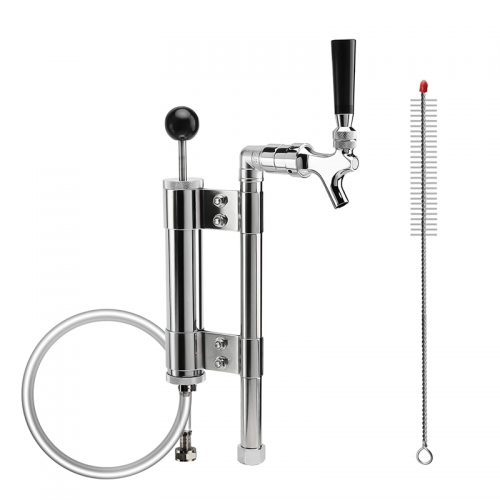 HB-PP02 Party Pump Beer Picnic Pump, Heavy Duty Draft Manual Beer Pump 8 Inch Upright Convertor Kegerator Tap Dispenser