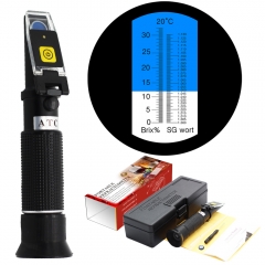 LED-RHB-32SG-1.13 ATC Beer 0-32% Brix WortSG:1.000-1.130 Refractometer With LED Light