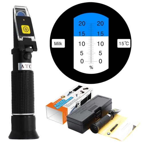 LED-RHB-611 ATC milk 0-20% Refractometer With LED Light