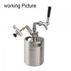 HB-KT39 Ball Lock Mini Keg Tap Dispenser With Gas & Liquid Quick Disconnects For 2L/3.6L/5L/10L Mini Beer Keg Dispenser Growler Brewing