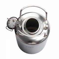 HB-BK70 Stainless Steel 2.6 Gallon Mini Ball Lock Keg System For Small Batch HomeBrewing Beer Brewing Strap Handle (10L) With Keg Lid