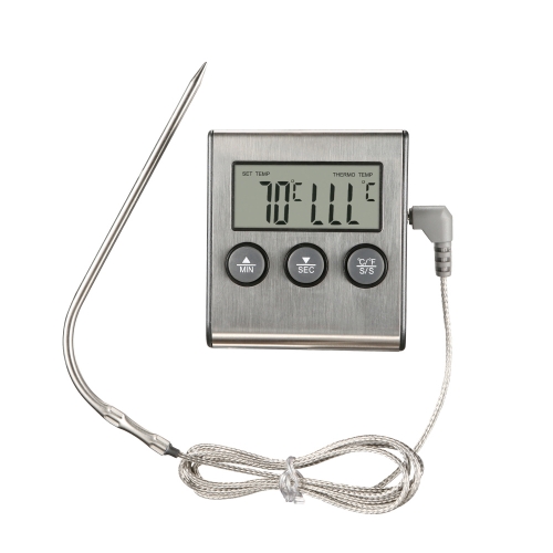 KT-10 Digital Oven Thermometer Kitchen Food Cooking Meat BBQ Probe Thermometer With Timer Water Milk Temperature Cooking Tools
