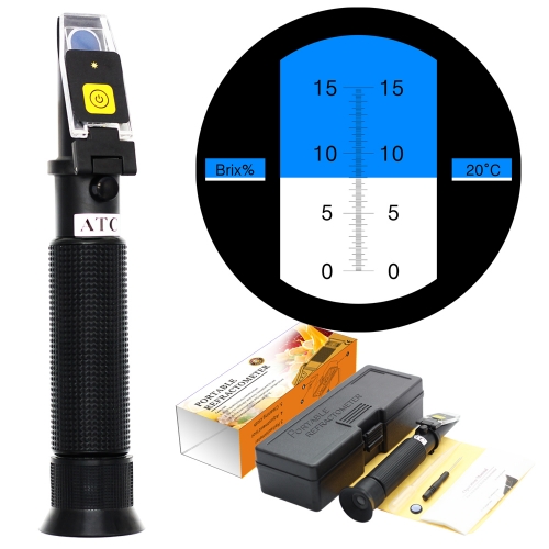 LED-RHB-15 ATC Brix 0-15% Refractometer With LED Light