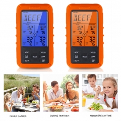 KT-104 Wireless Digital Meat Thermometer Remotely Monitored Food Temperature Measuring Unit Receiver for BBQ Grill Kitchen Cooking Baki