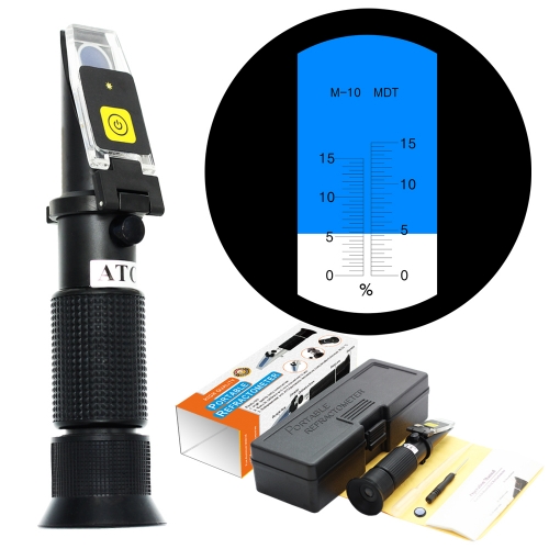 LED-RHA-15 M-10(0~15%) MDT(0~15%) Refractometer With LED Light