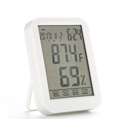 DT-16 Digital touch screen thermometer hygrometer Alarm Clock, with backlight