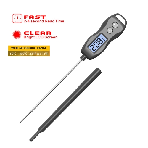 KT-22 Wholesale Kitchen BBQ Milk Meat Instant ReadWaterproof Digital Food Thermometer With Long Probe