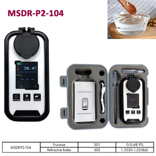 MSDR-P2-104 0-68.9% Fructose Digital Refractometer with ATC Portable Meters Sugar Meter