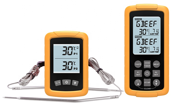 KT-106 Wireless meat thermometer with dual probe for grilling