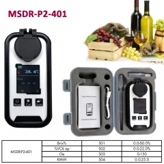 MSDR-P2-401 0-60% Brix, 0-22% VOL, 0-150 Oe, 0-25 KMW Wine Digital Refractometer with ATC Portable Meters Oecal Meter