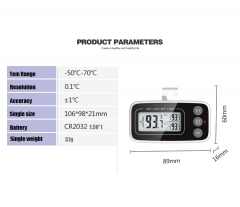 DT-185 MaxMin Record Function Thermometer for Kitchen Digital Refrigerator Thermometer,Freeze Thermometer with Large LCD Display