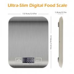 DKS-03A 3KG Digital Kitchen Scale Stainless Steel Weighing Scale Food Diet Postal Balance Measuring LCD Electronic Scales