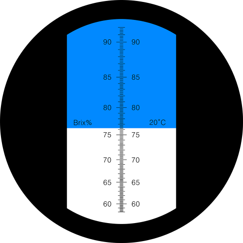 Réfractomètre Brix 58-92% pour Jus de Fruit/Sucres ± 0,2% (RHB-92 ATC)