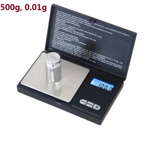 DS01A-500G 0.01g accuracy Digital kitchen Scale Jewelry Gold Balance Weight Gram LCD Pocket weighting Electronic Scales