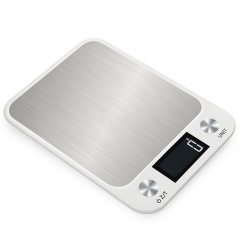 DS05B-10KG 10kg/1g White Color LCD Display Multi-function Digital Food Kitchen Scale Stainless Steel Weighing Food Scale Cooking Tools Balance