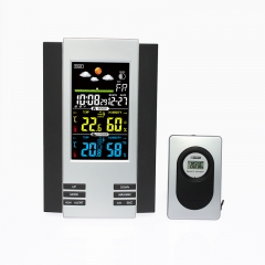 DT-04-color digital weather forecast clock LCD table alarm clock color display Wireless weather station