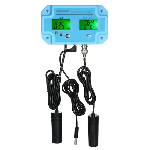 PH/TDS-2983 Digital 3 in 1 PH/TDS/TEMP ONLINE Meter Water Quality Monitor Detector LCD Tri-Meter Multi-function Multiparameter Tester